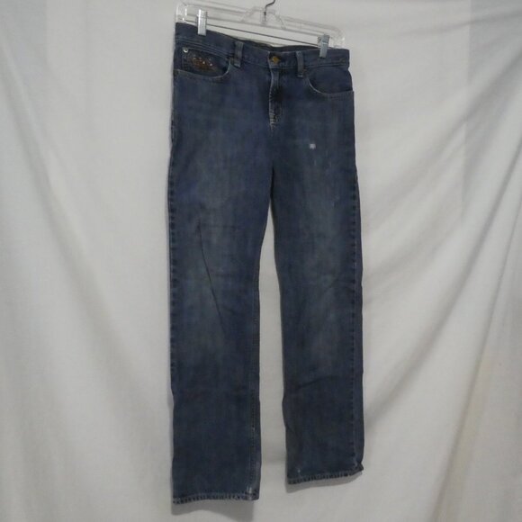 POLO RALPH LAUREN - 15911 | size 14 | Blue Cotton Distressed Denim Jeans - Picture 1 of 16